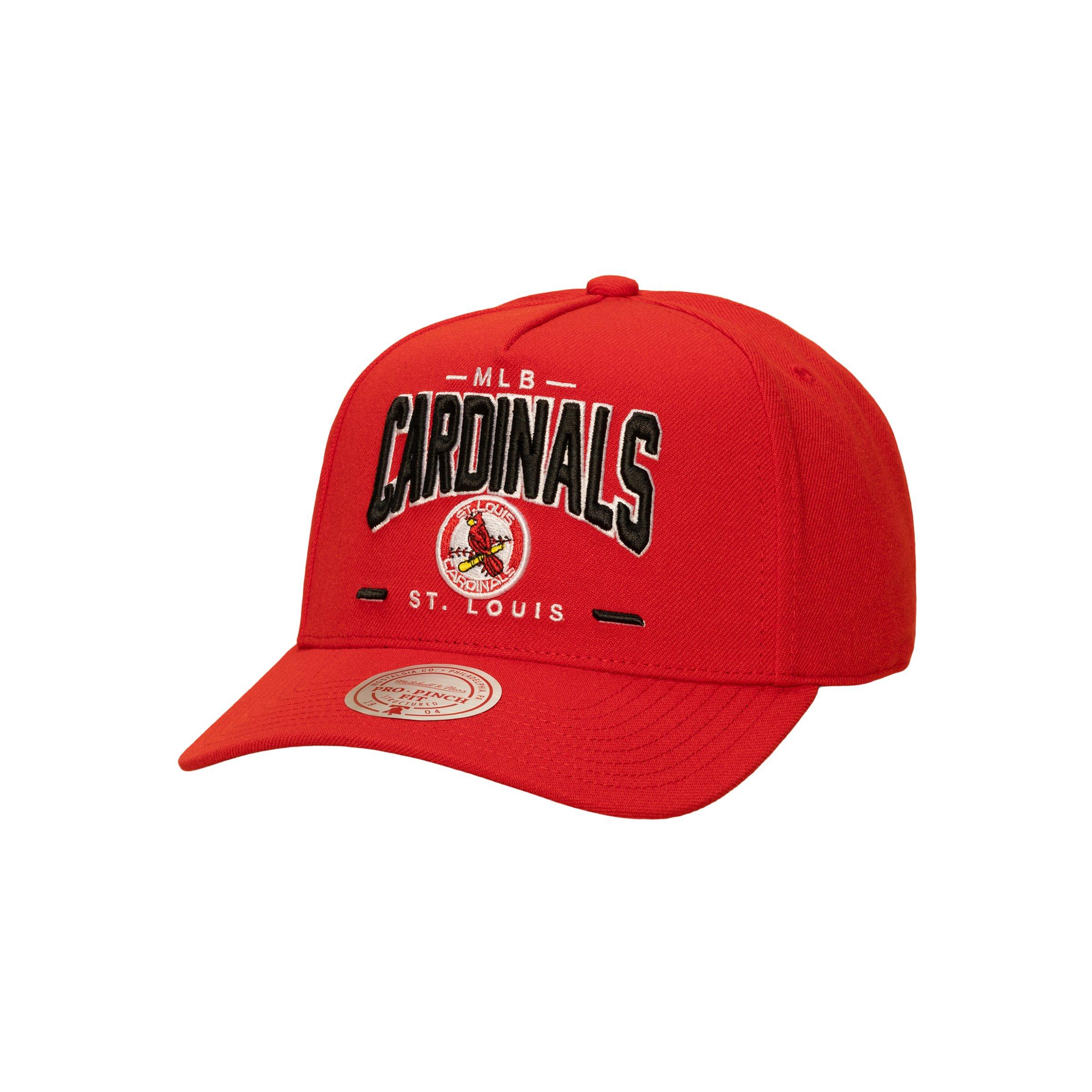 Mitchell & Ness St. Louis Cardinals Front Pitch Snapback Hat  -  Red - RED